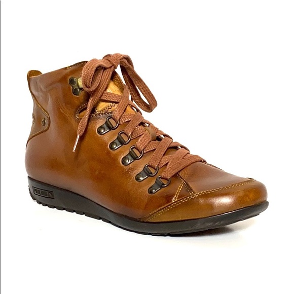 PIKOLINOS Shoes - Pikolinos Lisboa Brown Leather Lace-Up Boots 39